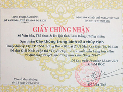 Giấy chứng nhận sản phẩm 